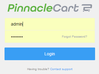 admin login page